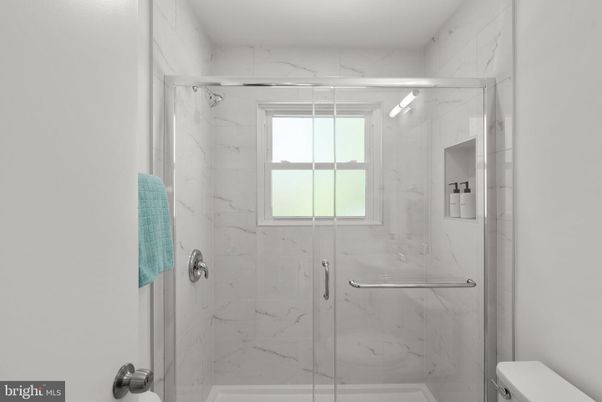 Bathroom, Glass Shower, Interior, Marble Walls