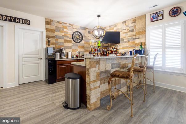 Interior, Pendant Lights, Stone Walls, Wood Texture Flooring