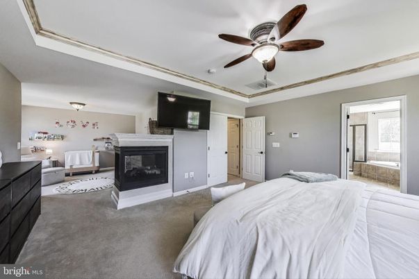 Bedroom, Fireplace, Interior