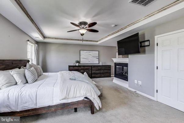 Bedroom, Fireplace, Interior