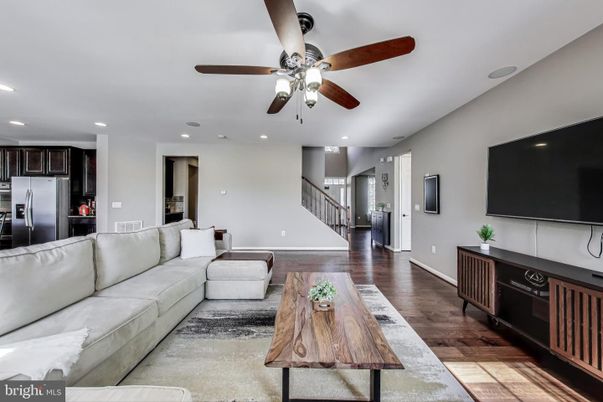 Interior, Kitchen, Living room, Recessed Lighting, Stainless Steel Appliances, Wood Texture Flooring