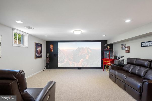Home Theatre Room, Interior, Projection Screen, Recessed Lighting, Theatre Room