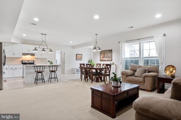 Dining room, Interior, Kitchen, Living room, Pendant Lights, Recessed Lighting, Stainless Steel Appliances