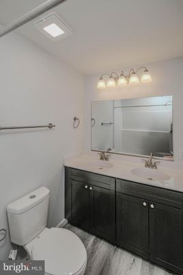 Bathroom, Dual Sink Vanities, Interior, Wood Texture Flooring