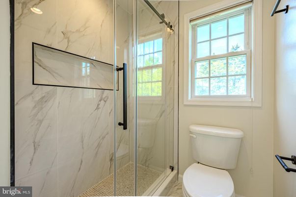 Bathroom, Glass Shower, Interior, Marble Walls