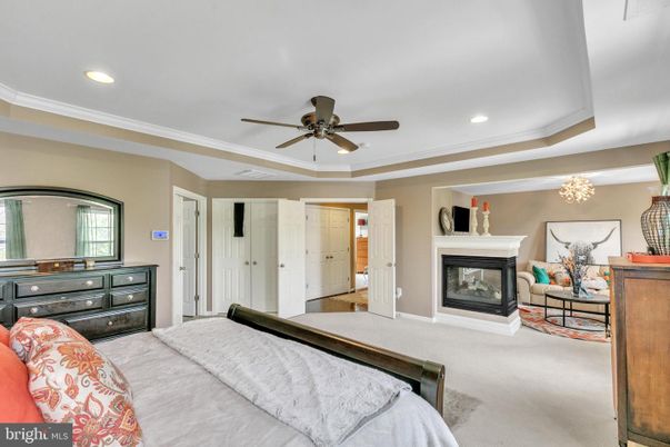 Bedroom, Fireplace, Interior, Recessed Lighting