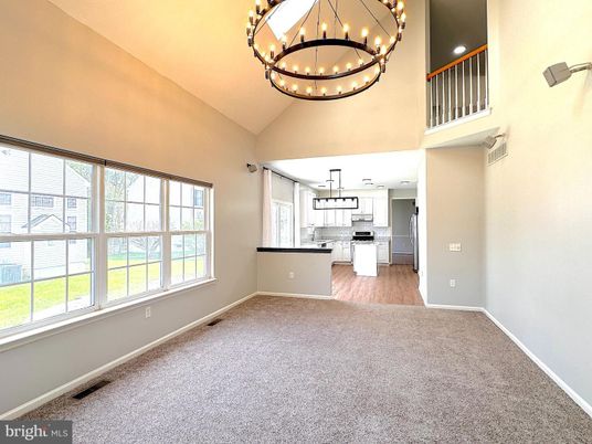Chandelier, Interior, Kitchen, Pendant Lights, Recessed Lighting, Stainless Steel Appliances, Wood Texture Flooring