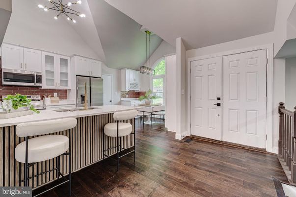 Interior, Kitchen, Pendant Lights, Stainless Steel Appliances, Wood Texture Flooring