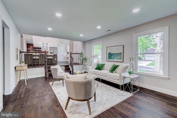 Interior, Kitchen, Living room, Recessed Lighting, Stainless Steel Appliances, Wood Texture Flooring