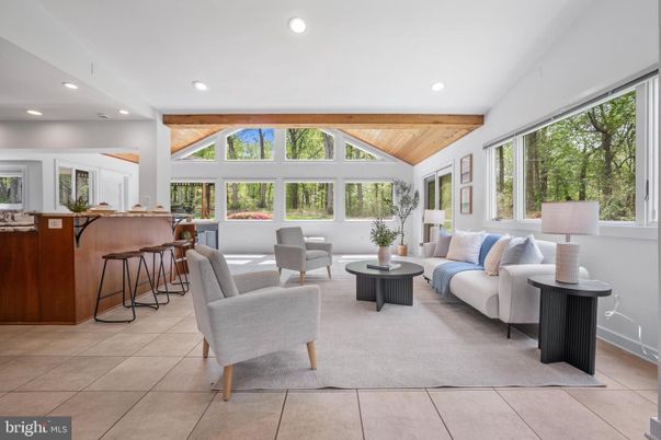 Interior, Living room, Recessed Lighting, Wooden Ceilings