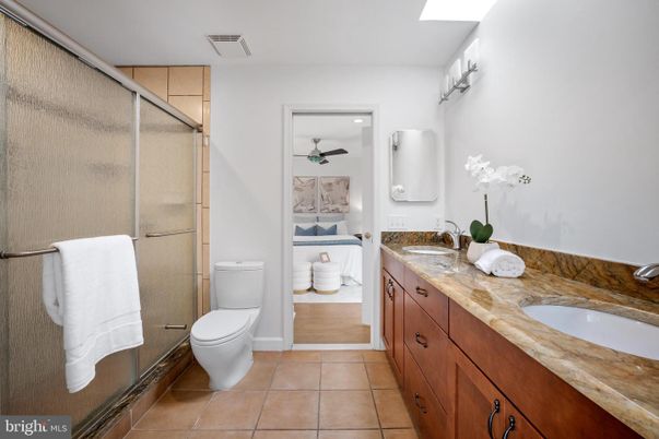 Bathroom, Dual Sink Vanities, Glass Shower, Interior