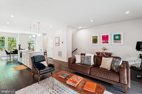 Dining room, Interior, Kitchen, Living room, Pendant Lights, Recessed Lighting, Wood Texture Flooring