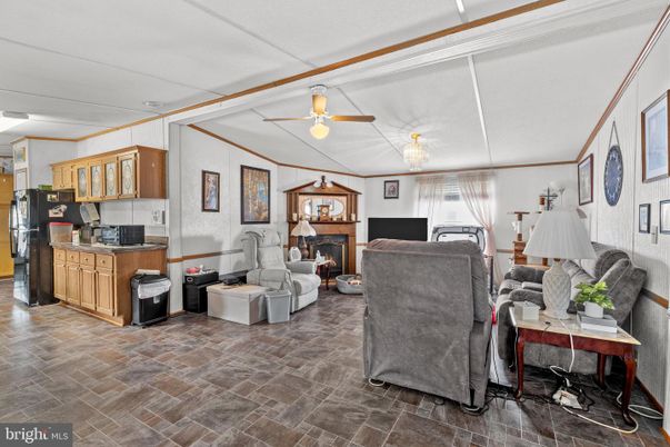 Fireplace, Interior, Kitchen, Living room