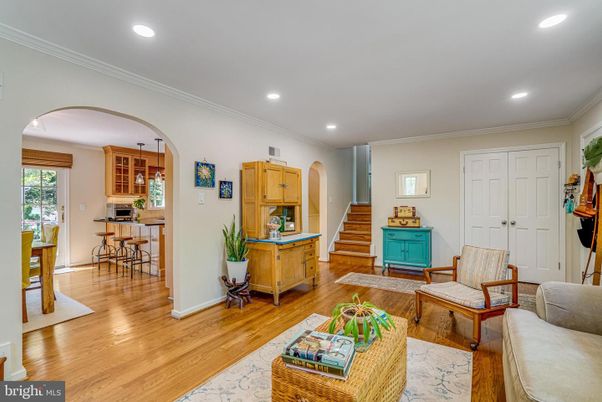 Dining room, Interior, Kitchen, Living room, Pendant Lights, Recessed Lighting, Wood Texture Flooring