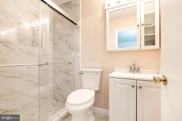 Bathroom, Glass Shower, Interior, Marble Walls