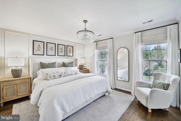 Bedroom, Chandelier, Interior, Wood Texture Flooring
