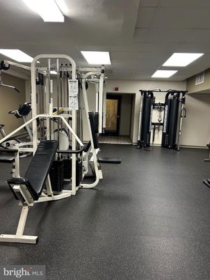 Fitness Equipment, Gym, Interior, Recessed Lighting