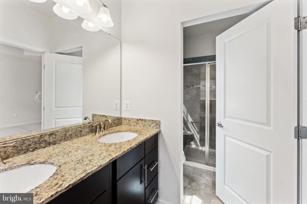 Bathroom, Dual Sink Vanities, Glass Shower, Interior