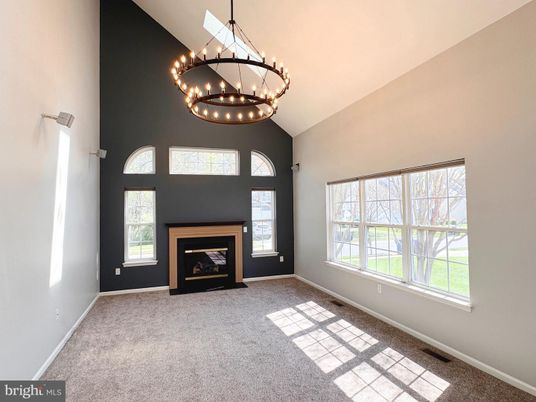 Chandelier, Empty room, Fireplace, Interior, Pendant Lights