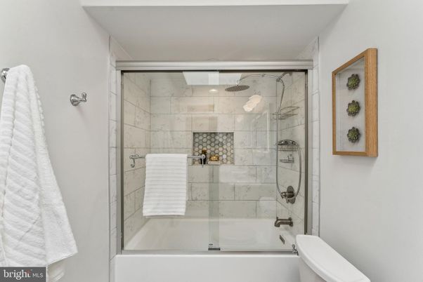 Bathroom, Glass Shower, Interior, Marble Walls