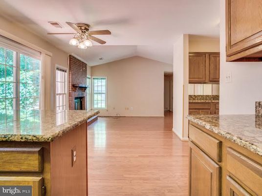 Fireplace, Interior, Kitchen, Wood Texture Flooring