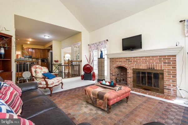Fireplace, Interior, Kitchen, Living room, Recessed Lighting, Stainless Steel Appliances