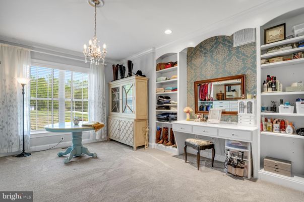 Chandelier, Home Office, Interior, Recessed Lighting