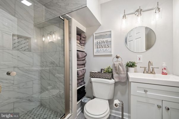 Bathroom, Glass Shower, Interior, Marble Walls
