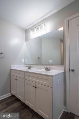 Bathroom, Dual Sink Vanities, Interior, Wood Texture Flooring