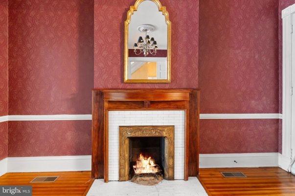 Fireplace, Interior, Wood Texture Flooring