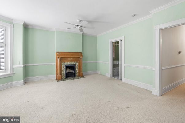 Empty room, Fireplace, Interior