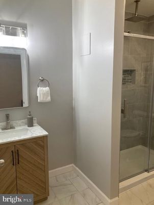 Bathroom, Glass Shower, Interior, Marble