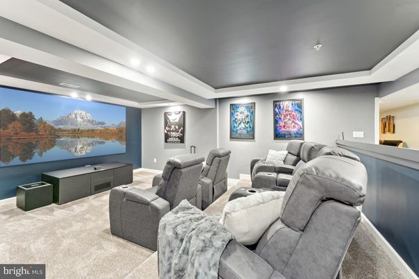 Home Theatre Room, Interior, Projection Screen, Recessed Lighting, Theatre Room
