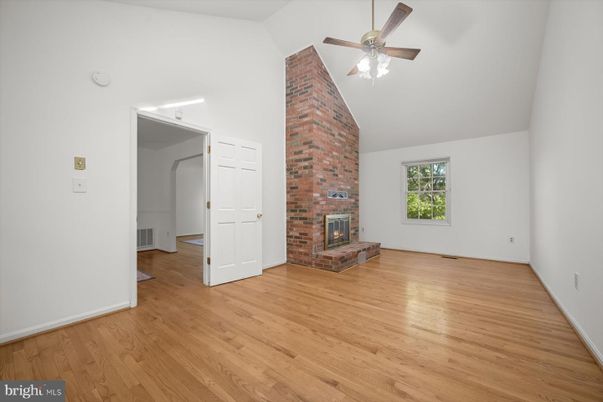 Empty room, Fireplace, Interior, Wood Texture Flooring
