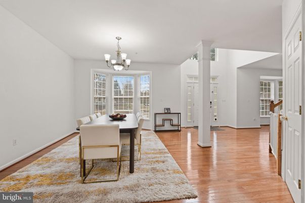Chandelier, Dining room, Interior, Wood Texture Flooring