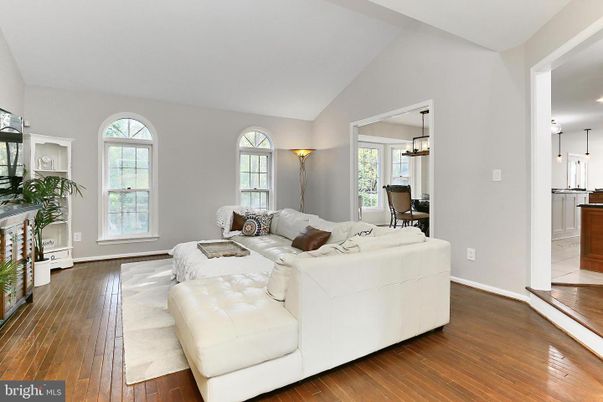 Dining room, Interior, Living room, Pendant Lights, Wood Texture Flooring