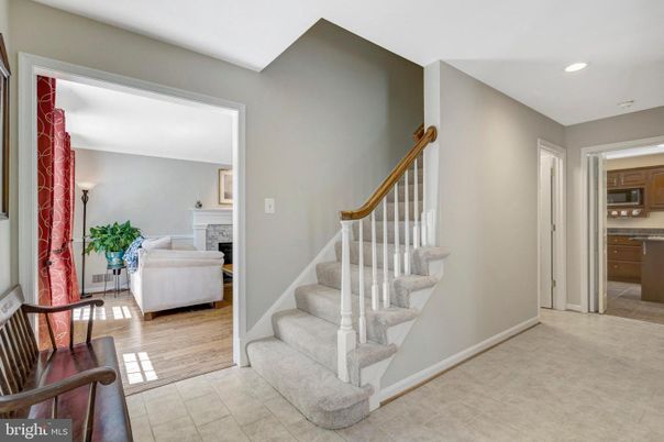 Fireplace, Interior, Kitchen, Living room, Recessed Lighting, Wood Texture Flooring