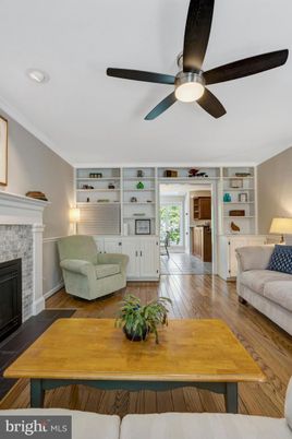 Fireplace, Interior, Recessed Lighting, Wood Texture Flooring