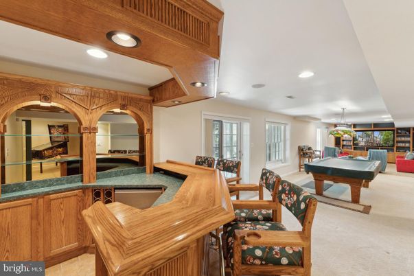 Billiard Table, Game Room, Interior, Recessed Lighting