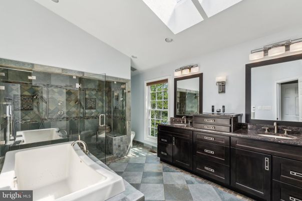 Bathroom, Dual Sink Vanities, Free Standing Baths, Glass Shower, Interior, Recessed Lighting