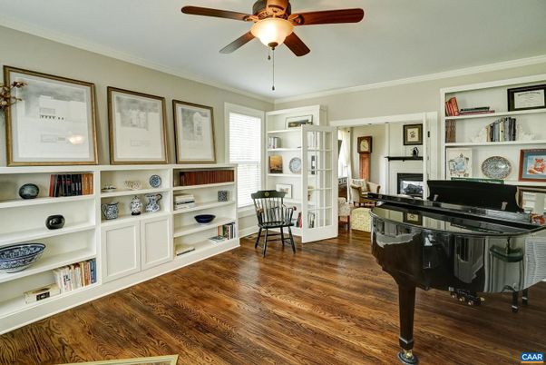 Fireplace, Interior, Piano, Wood Texture Flooring