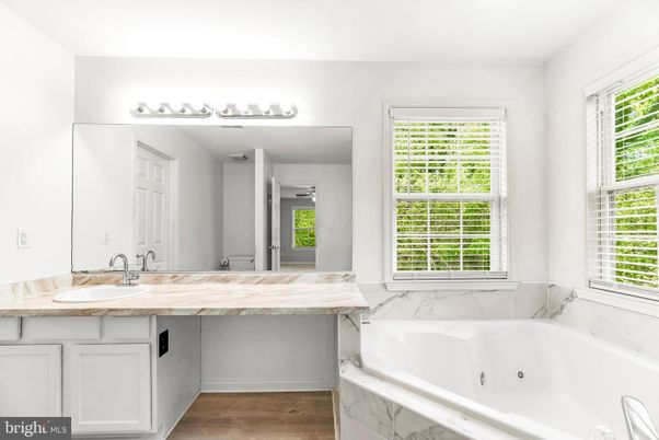 Bathroom, Dual Sink Vanities, Interior, Wood Texture Flooring