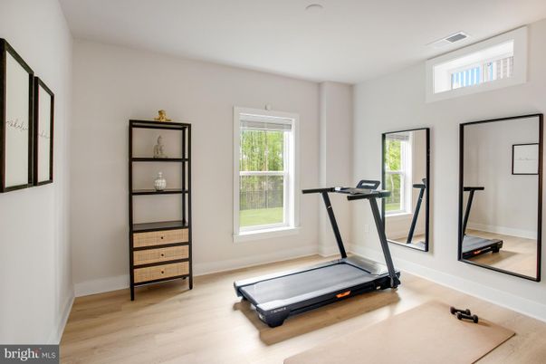 Fitness Equipment, Interior, Wood Texture Flooring