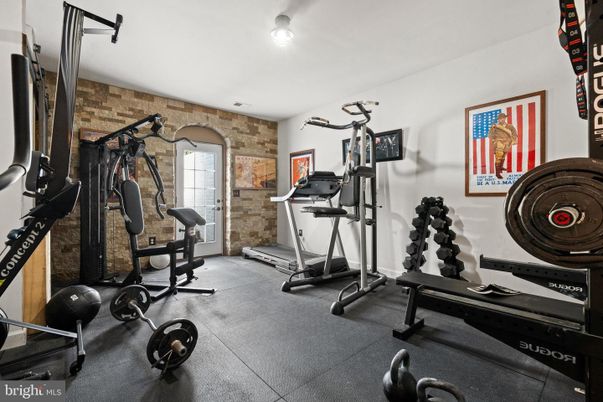 Fitness Equipment, Interior, Stone Walls
