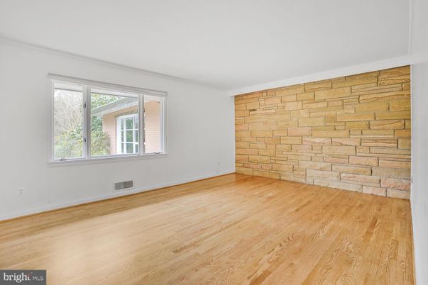 Empty room, Interior, Stone Walls, Wood Texture Flooring
