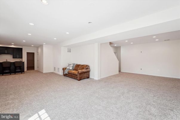 Empty room, Interior, Kitchen, Recessed Lighting