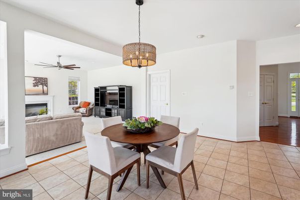 Dining room, Fireplace, Interior, Living room, Pendant Lights, Recessed Lighting