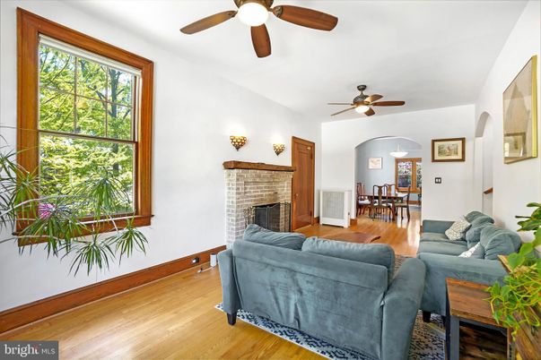 Dining room, Fireplace, Interior, Living room, Wood Texture Flooring