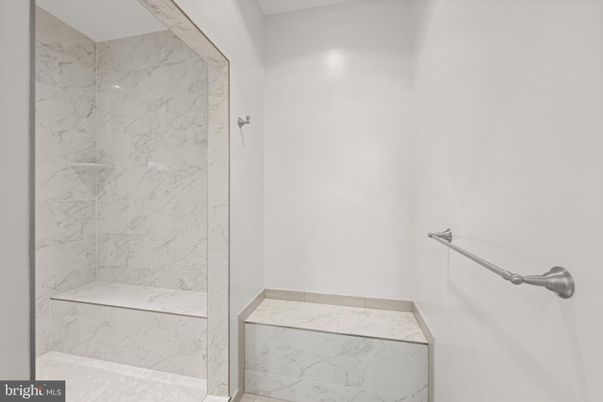 Bathroom, Glass Shower, Interior, Marble, Marble Walls