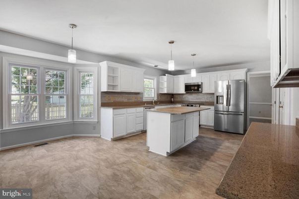 Interior, Kitchen, Pendant Lights, Stainless Steel Appliances, Wood Texture Flooring